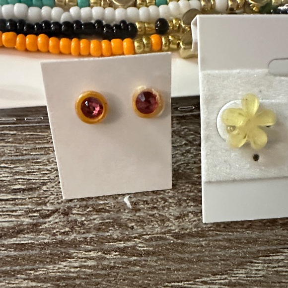 Bracelet set of 7 & two pairs of earrings handmade/New - Picture 4 of 5